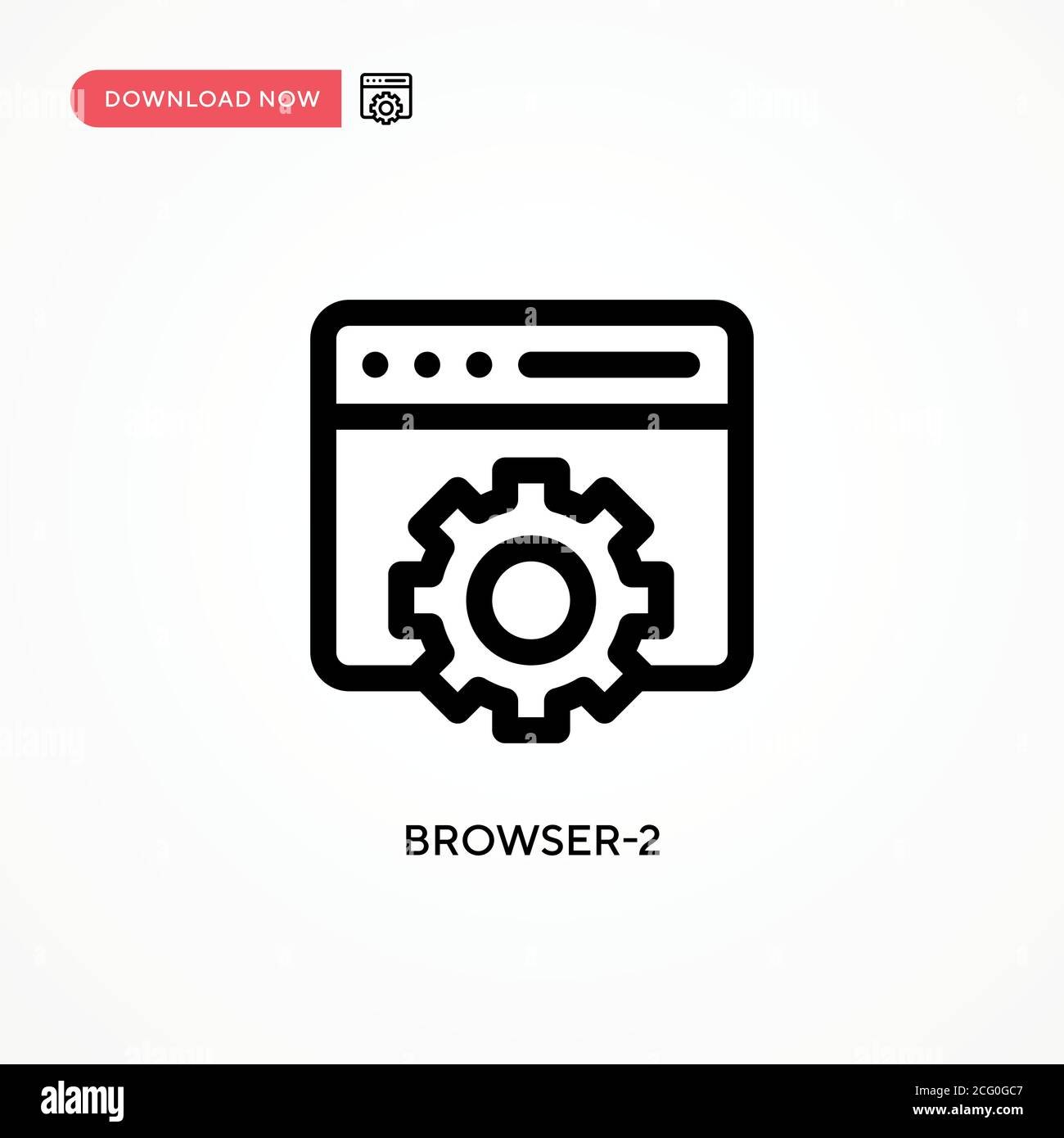 Browser-2 Simple vector icon. Modern, simple flat vector illustration for web site or mobile app Stock Vector