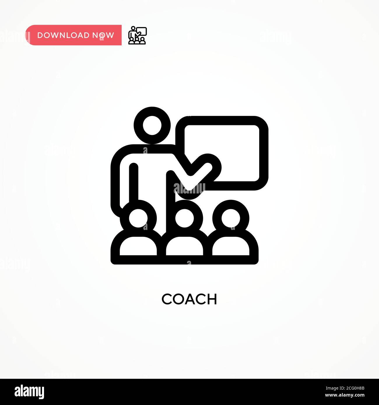 Coach Simple vector icon. Modern, simple flat vector illustration for ...