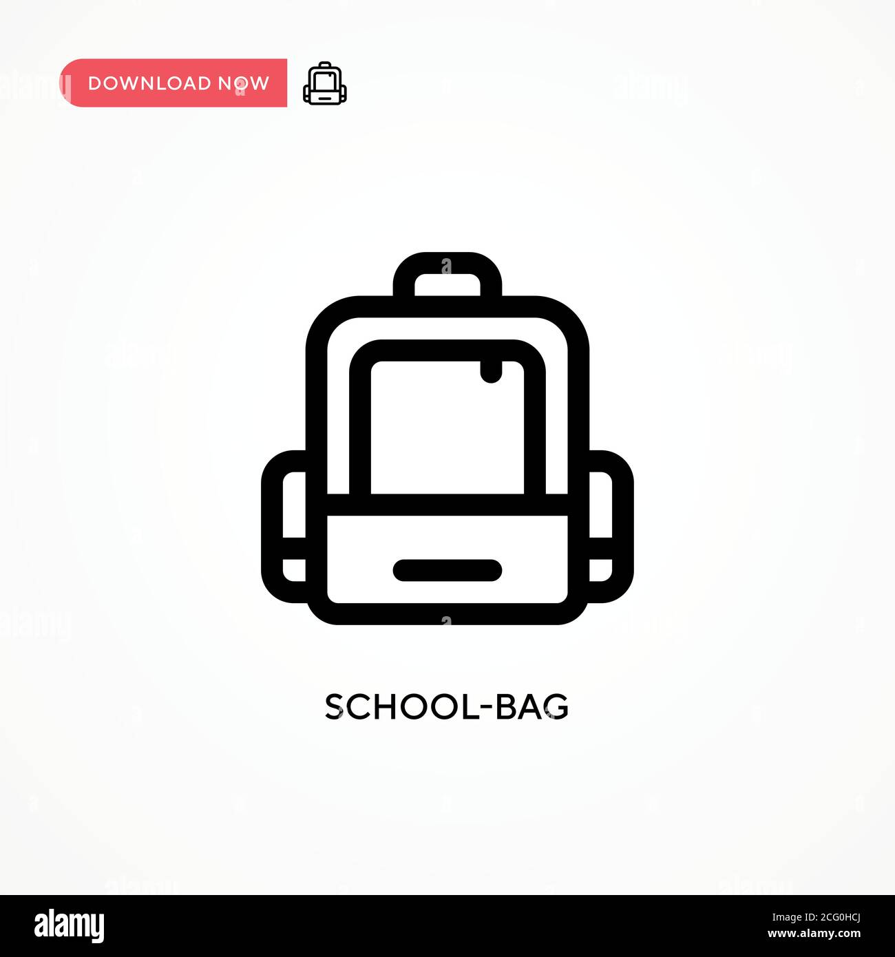 School-bag Simple vector icon. Modern, simple flat vector illustration for web site or mobile app Stock Vector