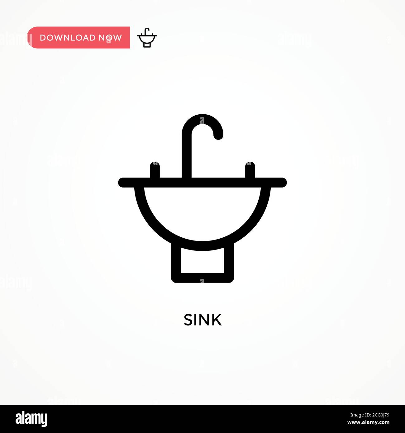 Sink Simple vector icon. Modern, simple flat vector illustration for ...