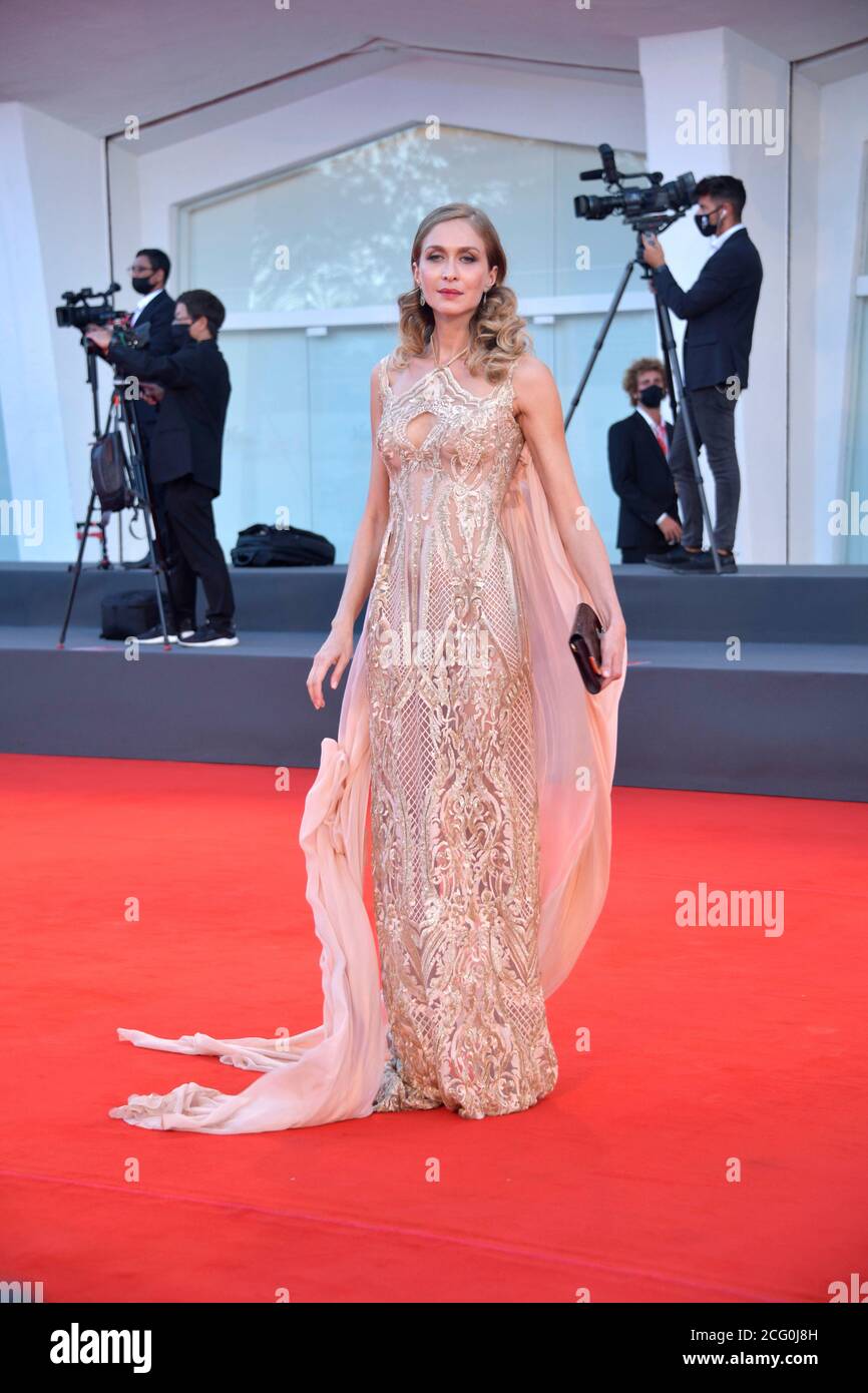 Venice, Italy. 08th Sep, 2020. 77th Venice Film Festival 2020, Red Carpet. Film Notturno Pictured Barbara Romer Credit: Independent Photo Agency Srl/Alamy Live News Stock Photo