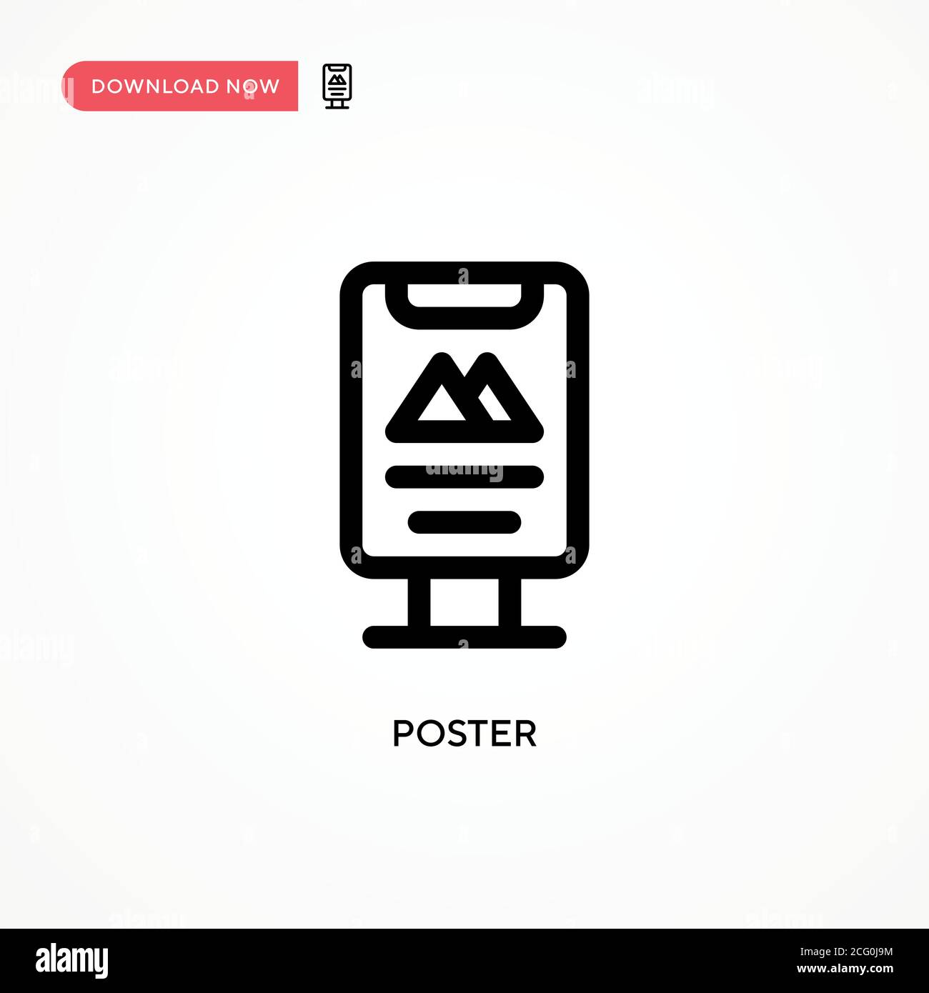 Poster Simple vector icon. Modern, simple flat vector illustration for ...