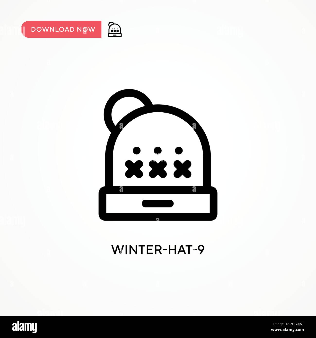 Winter-hat-9 Simple vector icon. Modern, simple flat vector illustration for web site or mobile app Stock Vector
