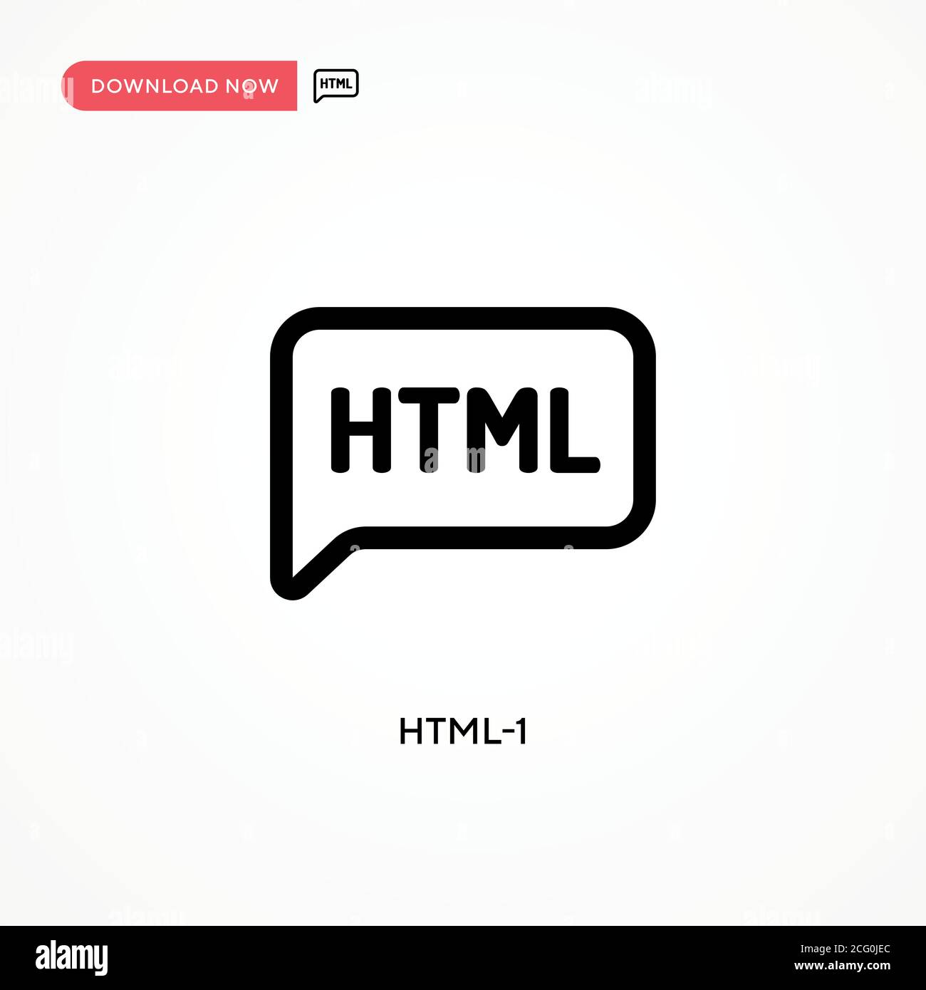 Html-1 Simple vector icon. Modern, simple flat vector illustration for web site or mobile app Stock Vector