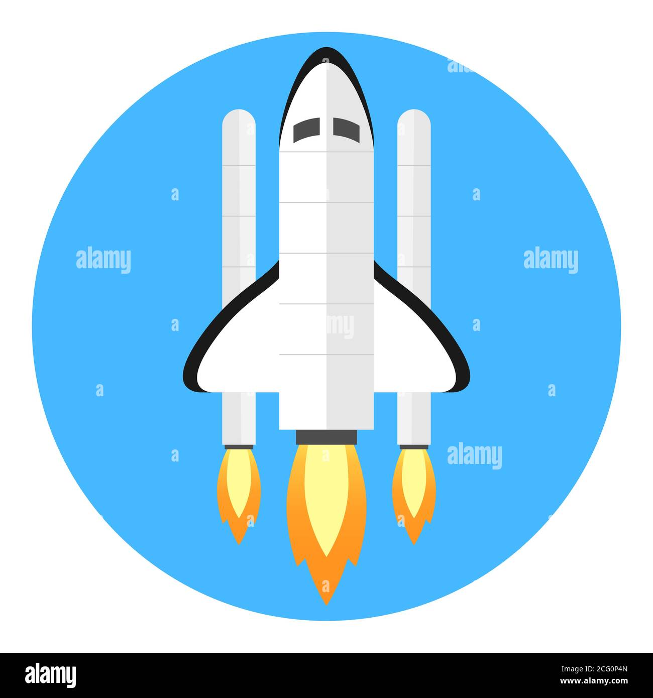 Spacecraft shuttle rocket mock up realistic Vector Image