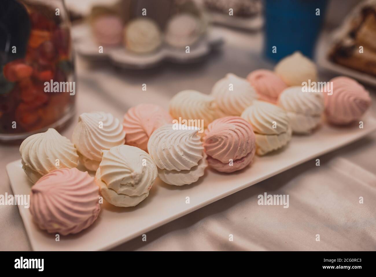 Sweet pastries desserts. Dinner Catering. Concept wedding birthday