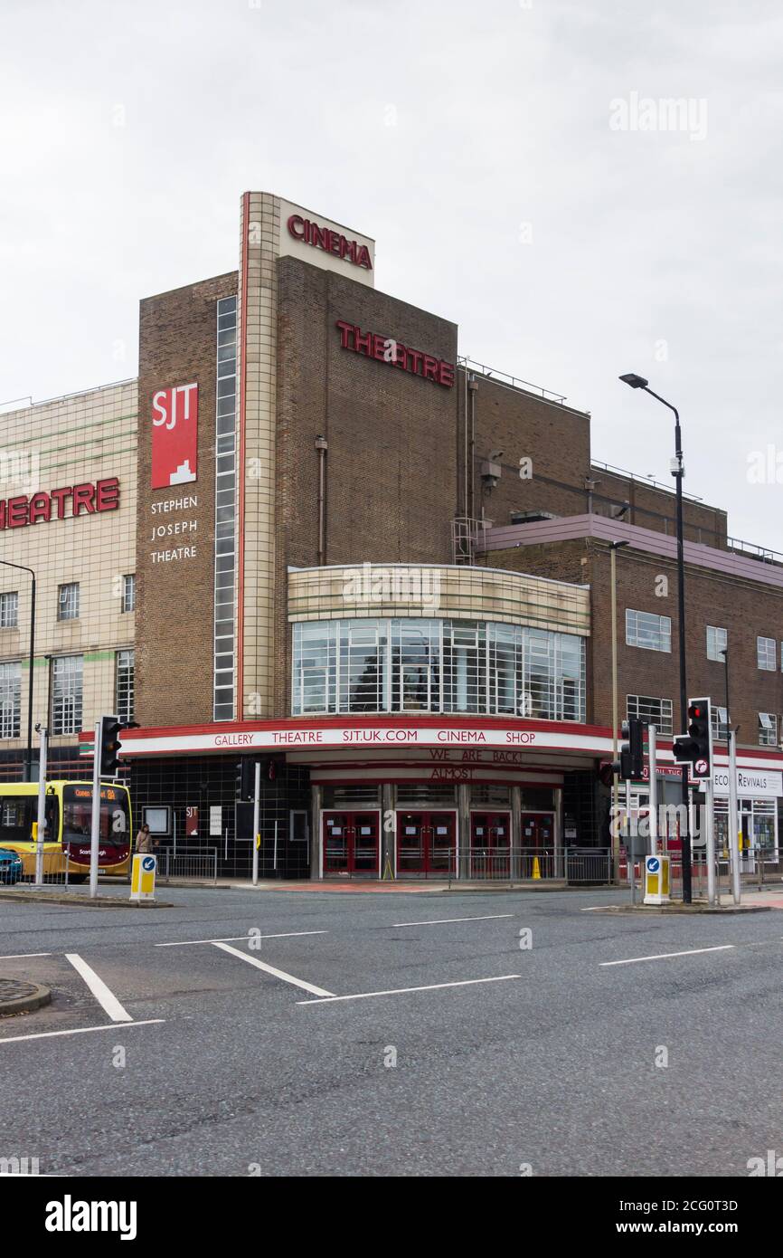 Stephen Joseph theatre, Westborough, Scarborough.  Formerly the Odeon cinema, the building became the home for the Stephen Joseph Theatre in 1996. Stock Photo