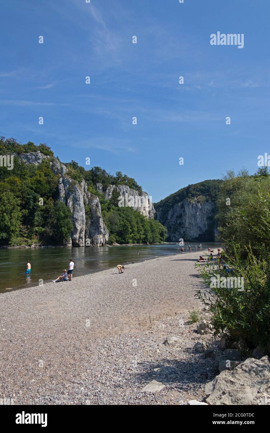 nature reserve Danube Gorge, Weltenburg, Lower Bavaria, Germany Stock Photo