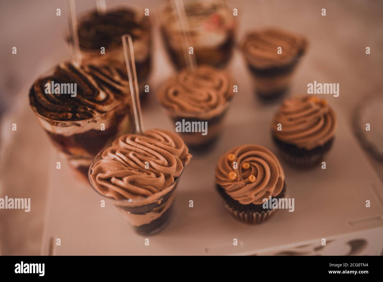Sweet pastries desserts. Dinner Catering. Concept wedding birthday