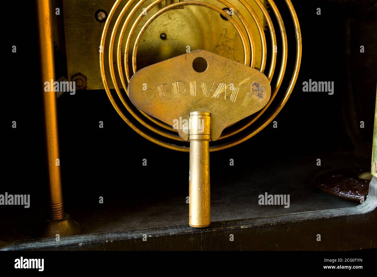 antique clock winding key Stock Photo Alamy