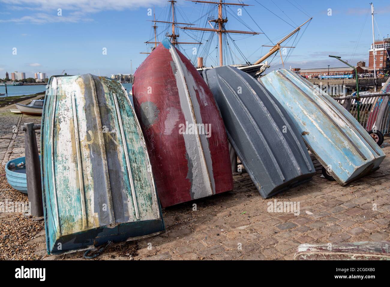 Old wooden rowing boats on hi-res stock photography and images - Alamy