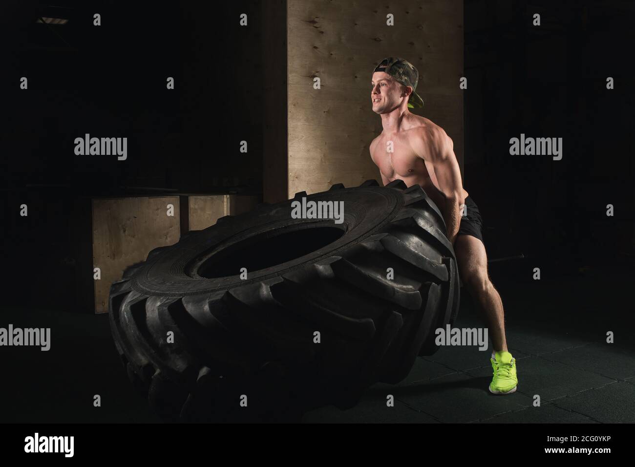 Strong muscular young man flipping hi-res stock photography and images ...