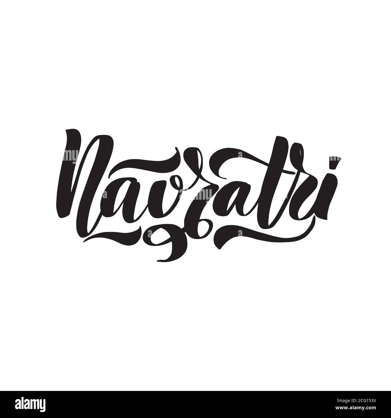 Happy Navratri. Indian festival celebration Vector typography  Stock Vector