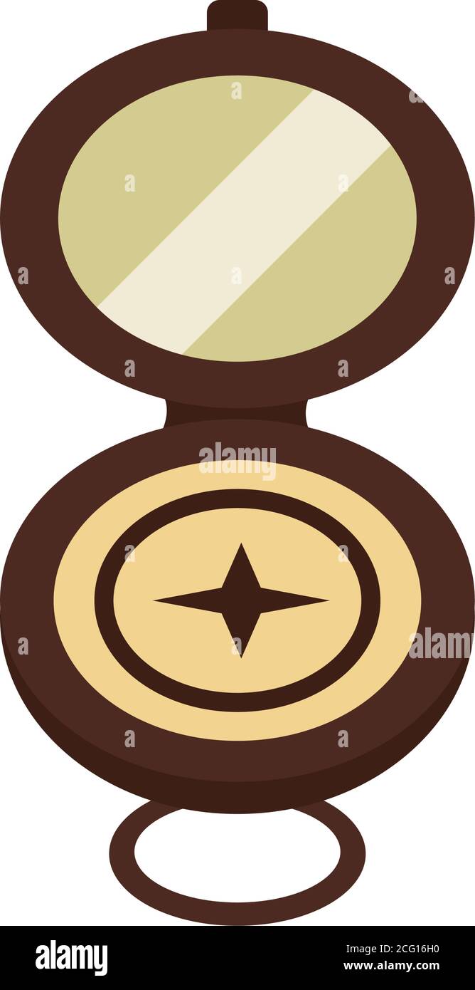 Old nautical compass over the map Stock Vector Images - Alamy