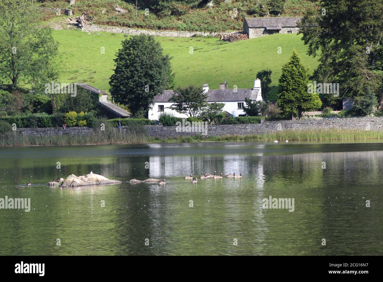 Lake District- Rydal Water with England Country Side Stock Photo