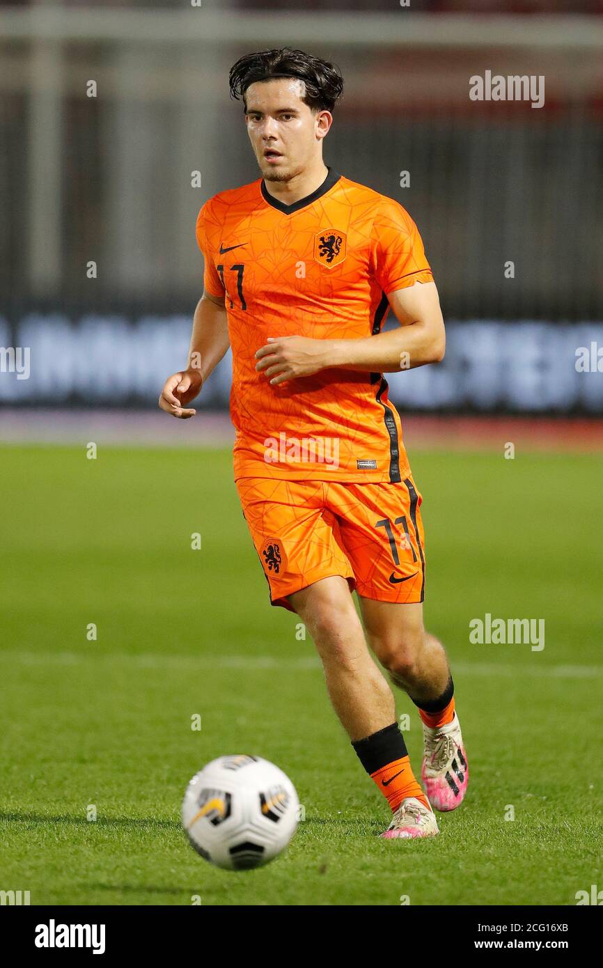 Almere, Netherlands. 14th Aug, 2020. ALMERE, 08-09-2020, Yanmar stadium, football, season 2020/2021, European Qualifier, Netherlands u20 player Ferdi Kadioglu during the match Netherlands U21 - Norway U21 Credit: Pro Shots/Alamy Live News Stock Photo