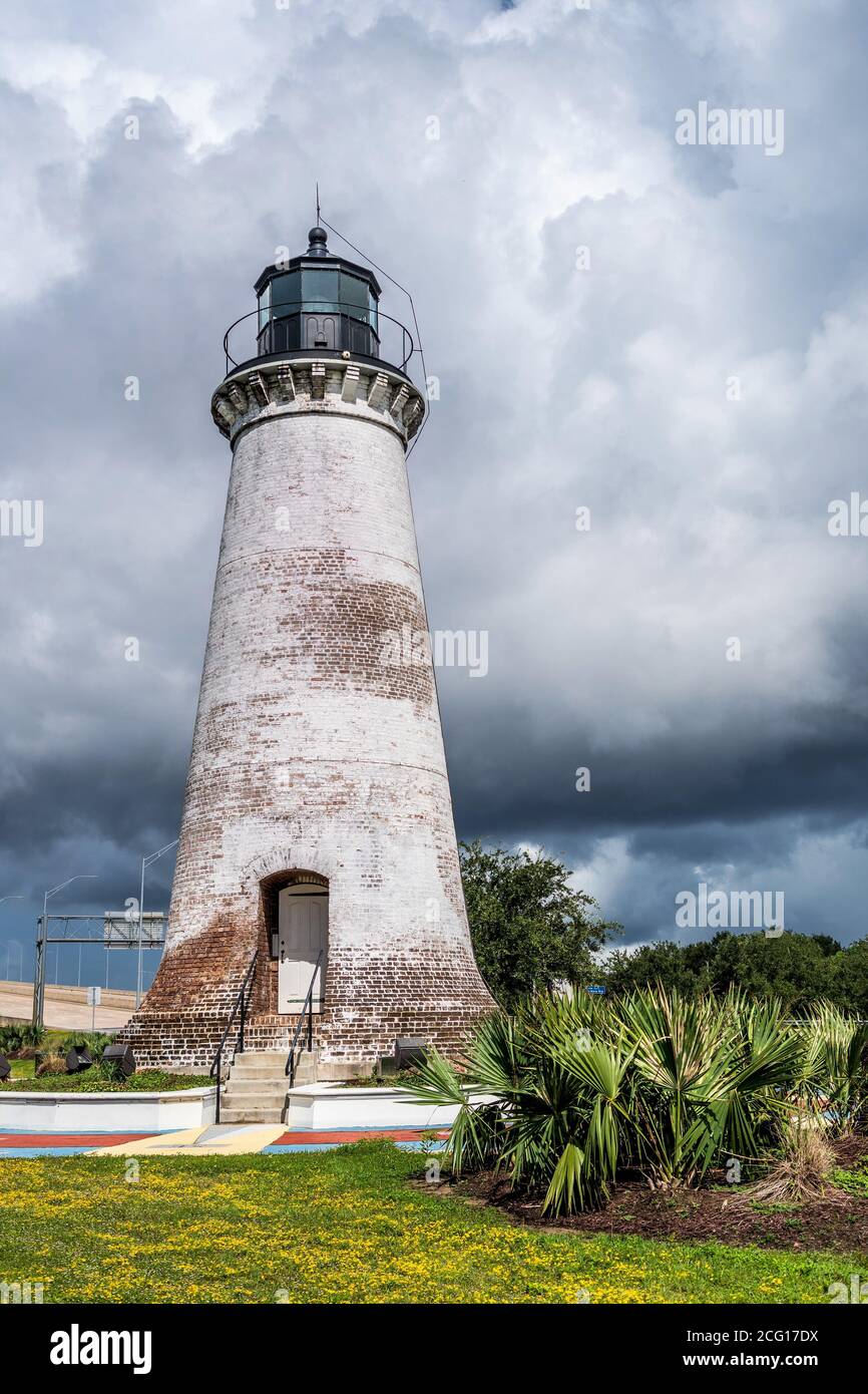 Round Island Lighthouse, Pascagoula, Mississippi, USA. Stock Photo