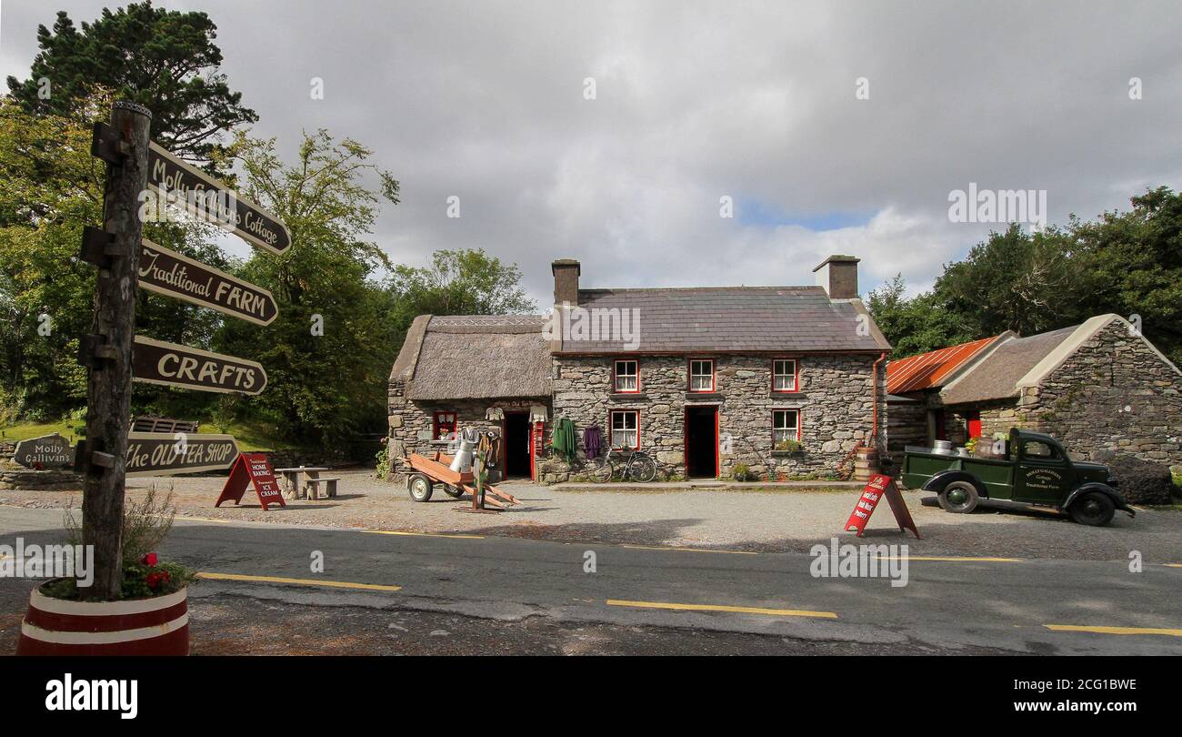 Rural visitor Centre and attraction in Ireland. Old stone cottage and