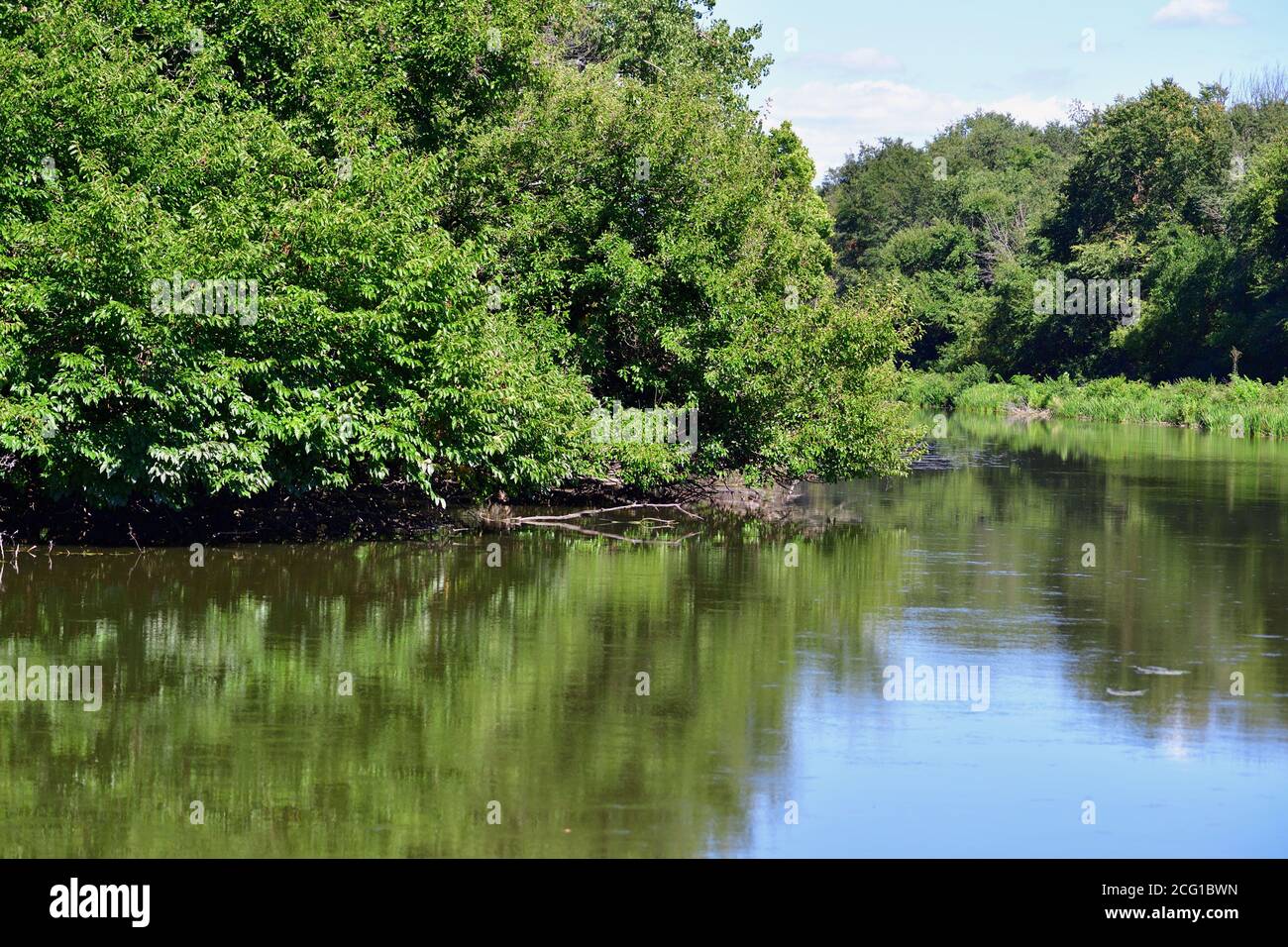 Illinois, USA. A section of the Hennepin Canal near Lock No. 12