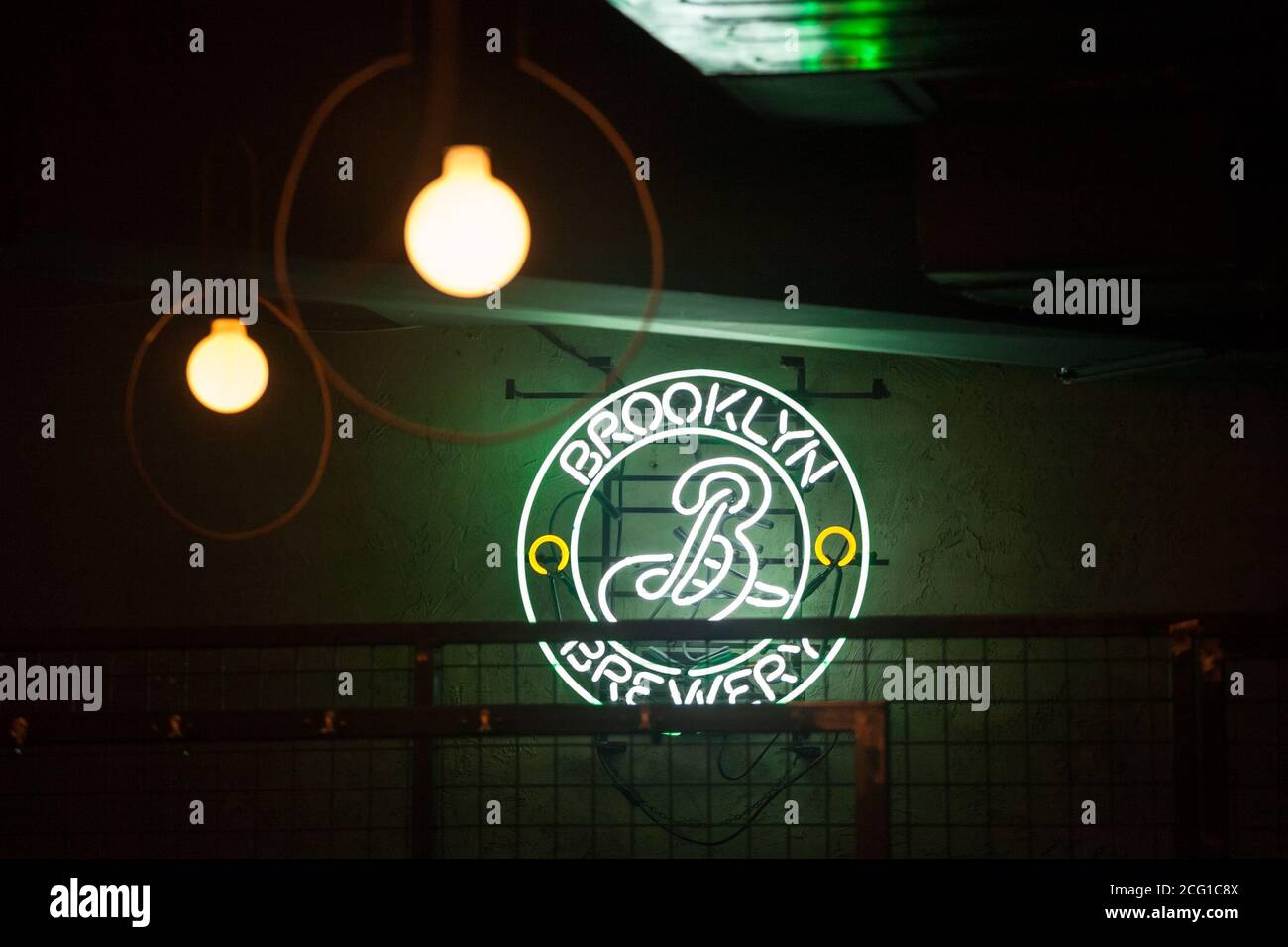 Brooklyn brewery neon sign hi-res stock photography and images - Alamy