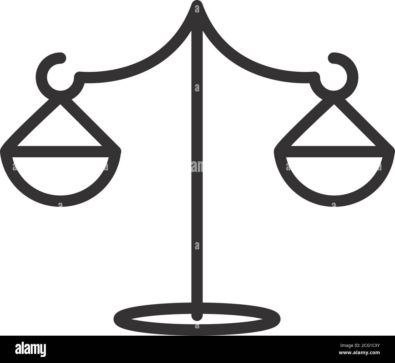  balance scale equality pictogram line style vector illustration Stock ...