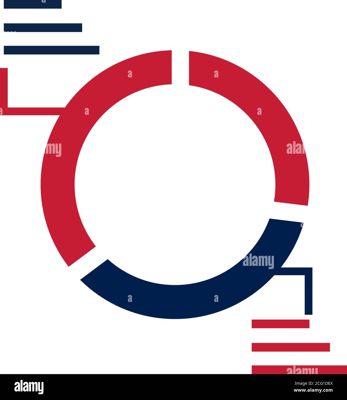 United States elections, infographic statistics report, political election campaign flat icon design vector illustration Stock Vector