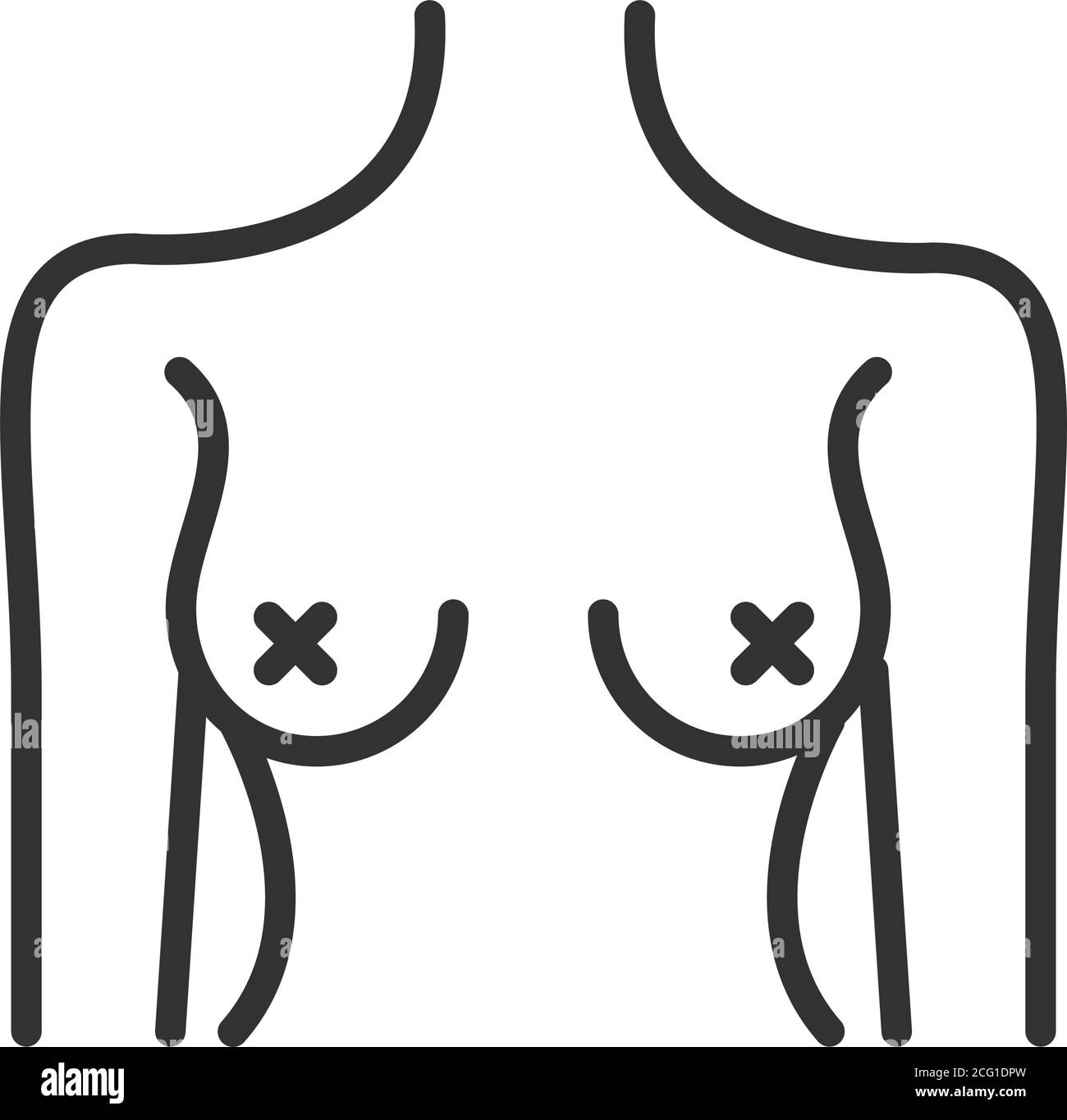 Woman chest or breast Royalty Free Vector Image