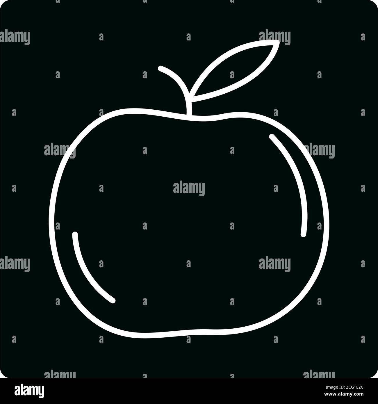 apple fruit fresh harvest food block and line icon vector illustration ...