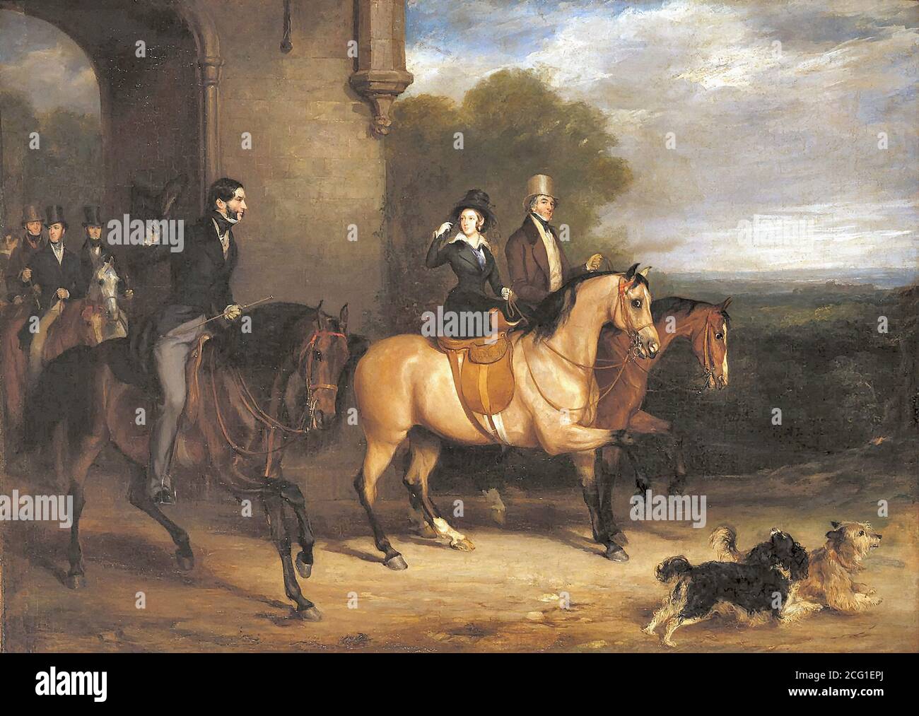 Grant Sir Francis - Queen Victoria Riding out - British School - 19th  Century Stock Photo