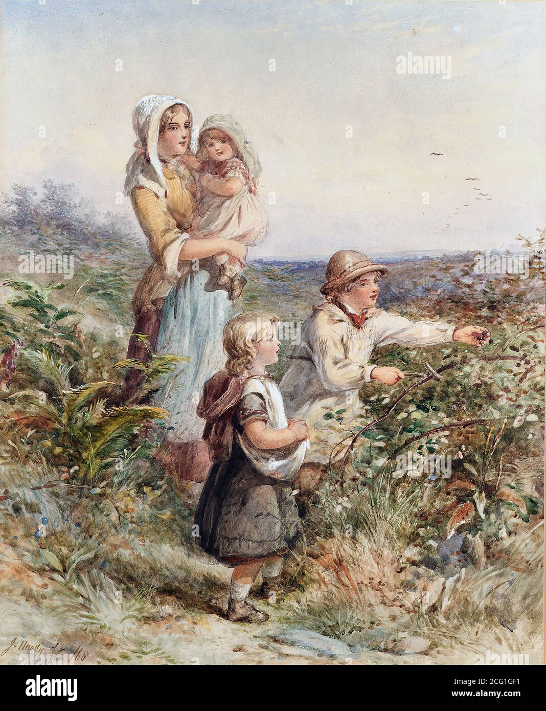 Blackberry picking painting hires stock photography and images Alamy