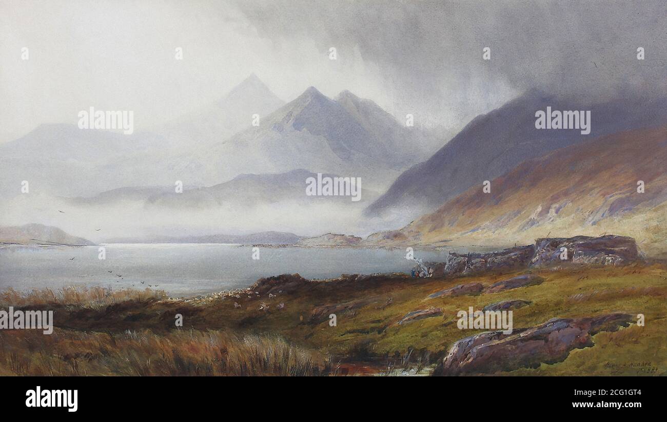 Harper Henry Andrew - the Five Sisters of Kintail Scotland - British School - 19th  Century Stock Photo