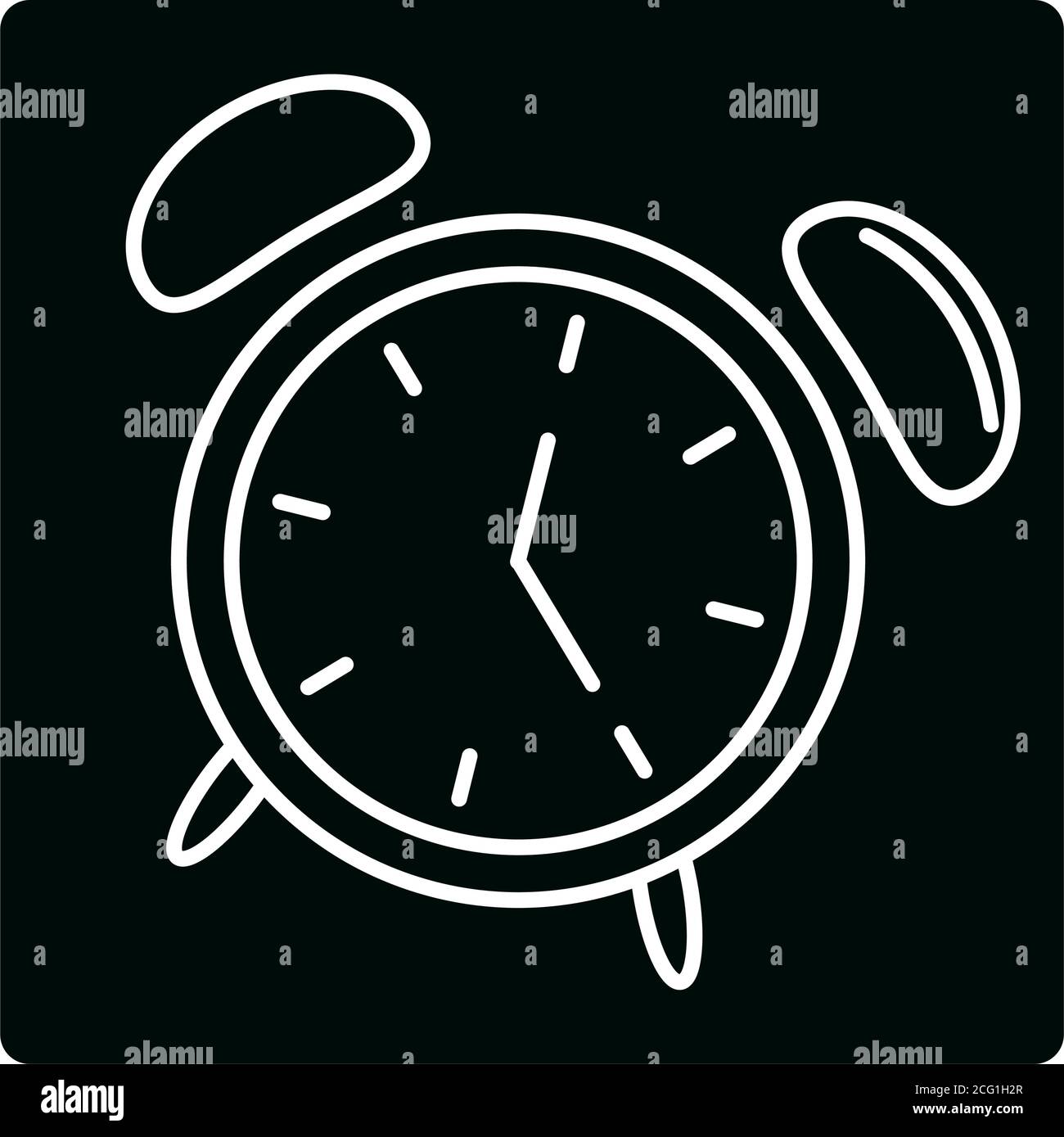 alarm clock time block and line icon vector illustration Stock Vector ...