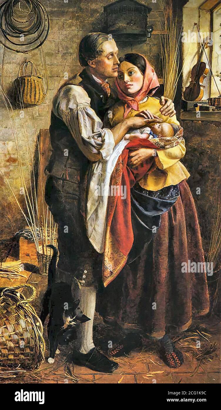 Hicks George Elgar - Blind Basket Maker with His First Child - British ...