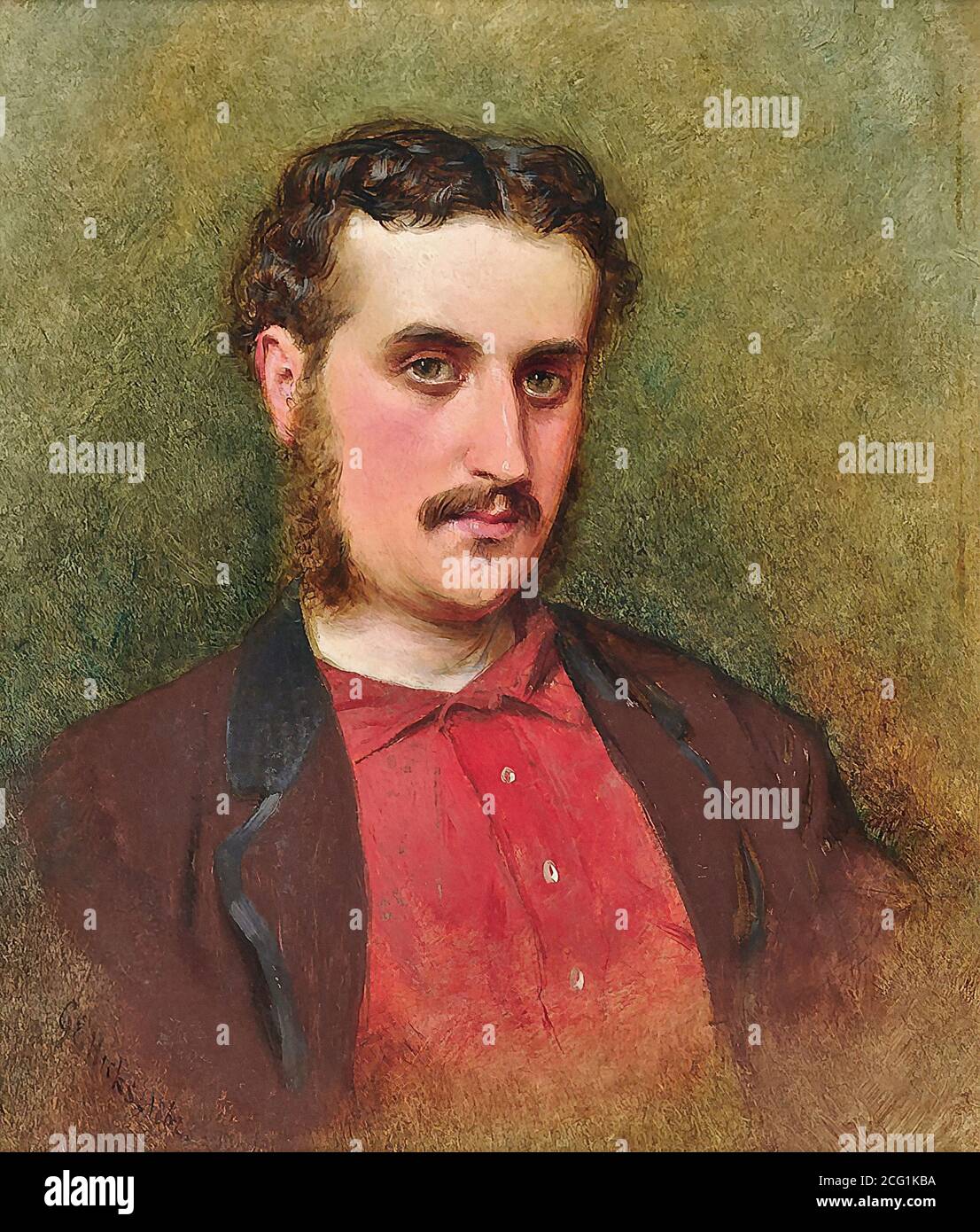 Hicks George Elgar - Self Portrait 1 - British School - 19th Century ...