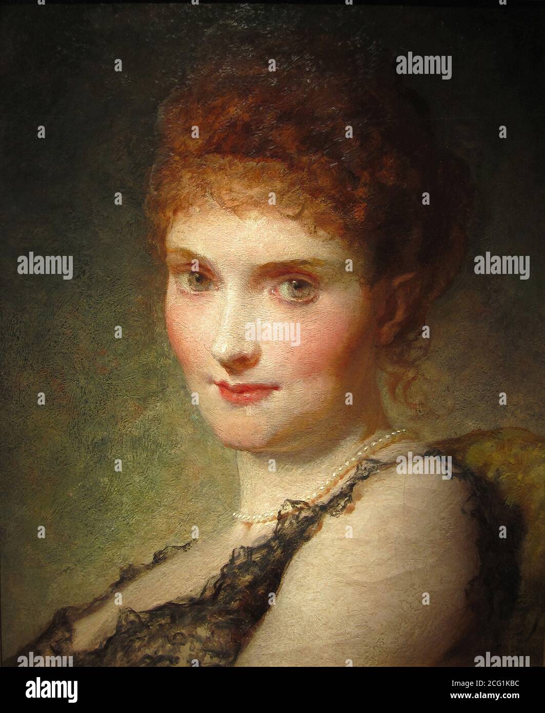 Hicks George Elgar - Portrait of a Young Lady (a Lady in Waiting ...