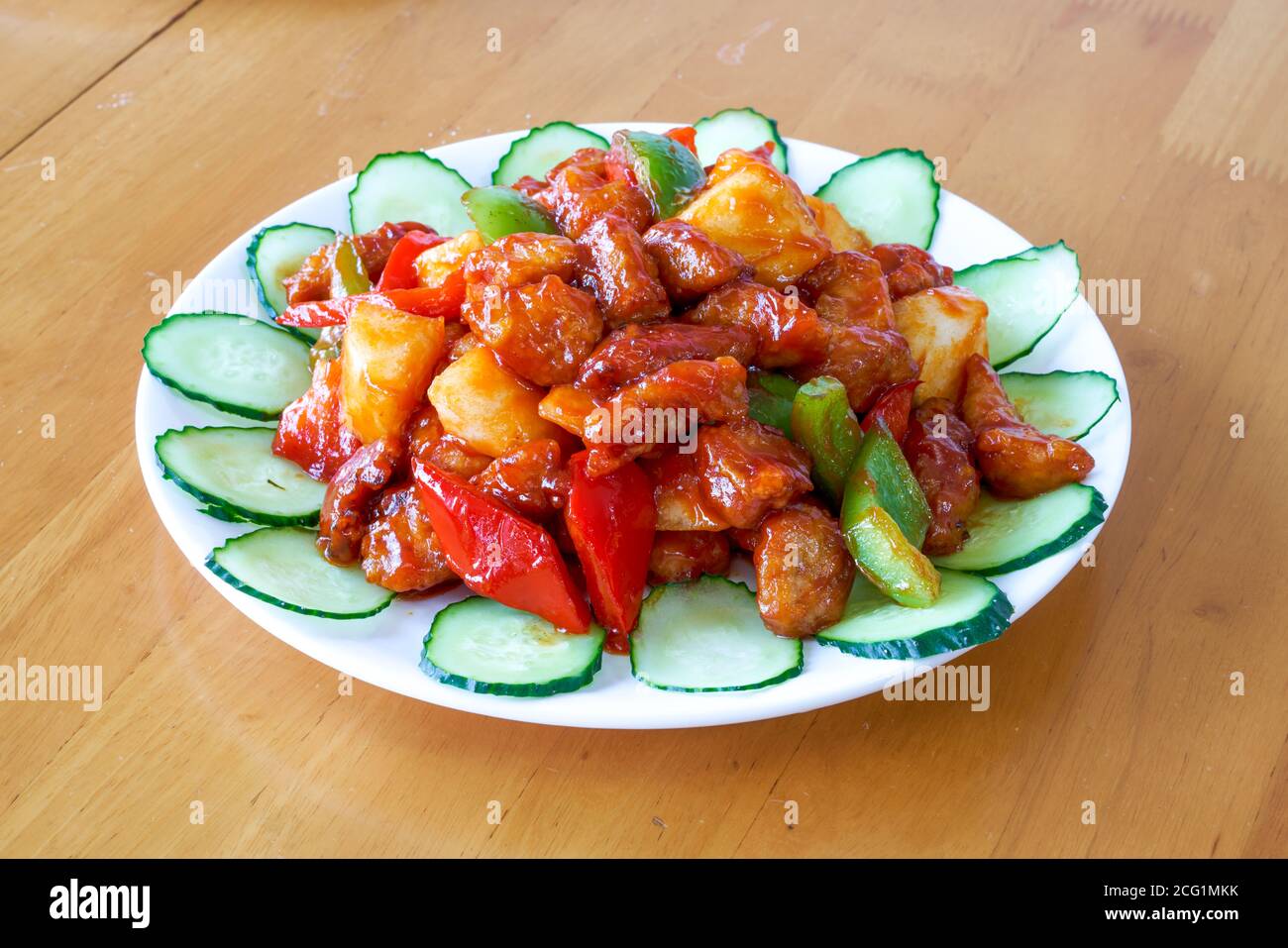 Traditional Cantonese Chinese food, sweet and sour pork, sweet and sour pork  Stock Photo - Alamy, image size:1300x957