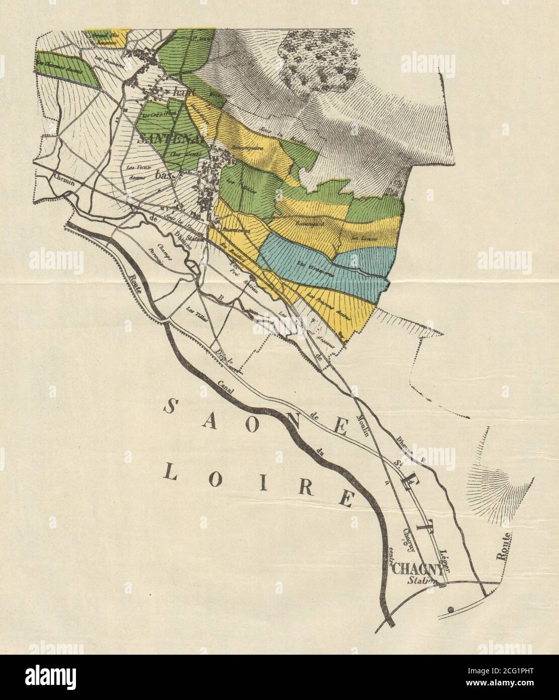 Côte de beaune map hi-res stock photography and images - Alamy