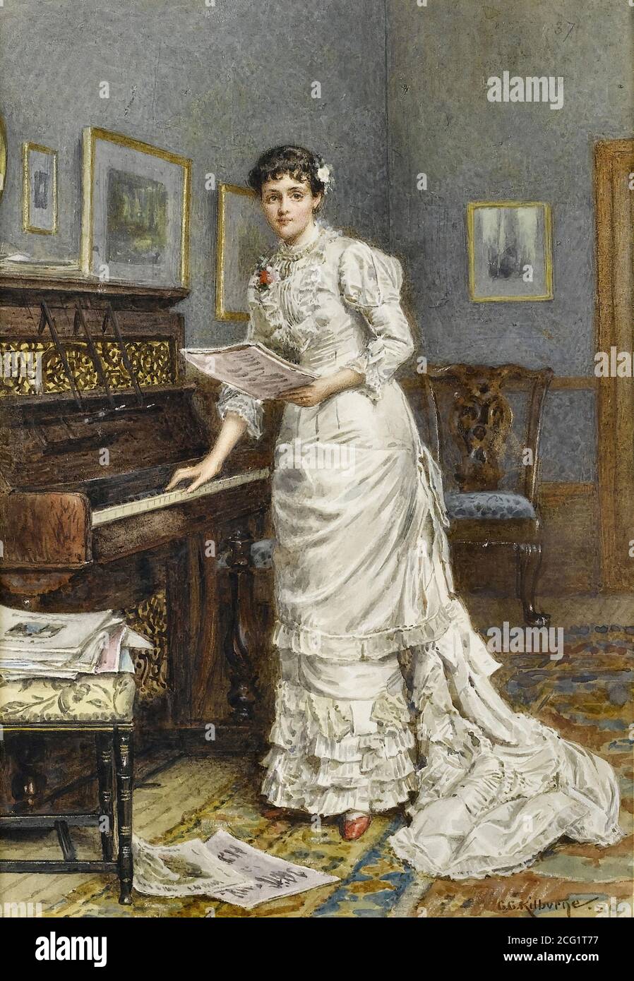 Woman Piano 19th Century High Resolution Stock Photography And Images Alamy
