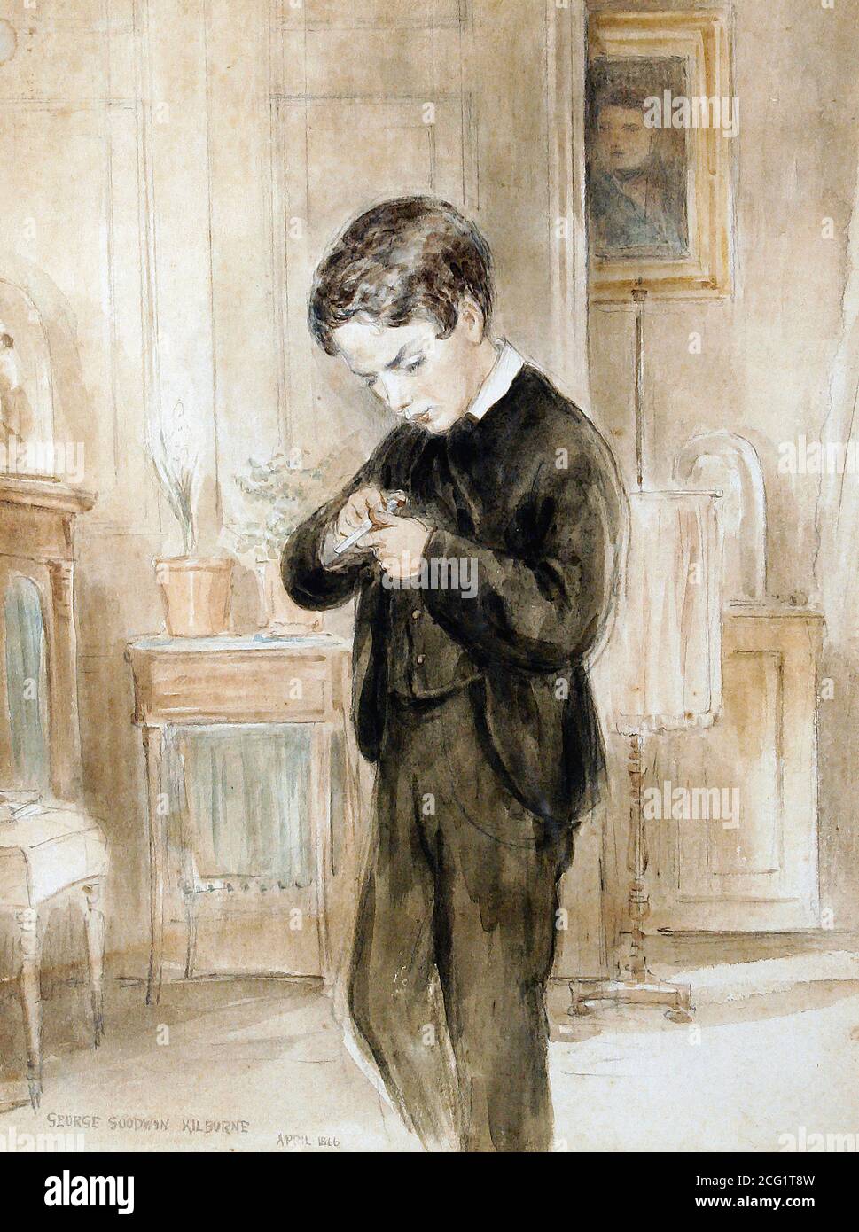 Kilburne George Goodwin - Eton Schoolboy - British School - 19th  Century Stock Photo