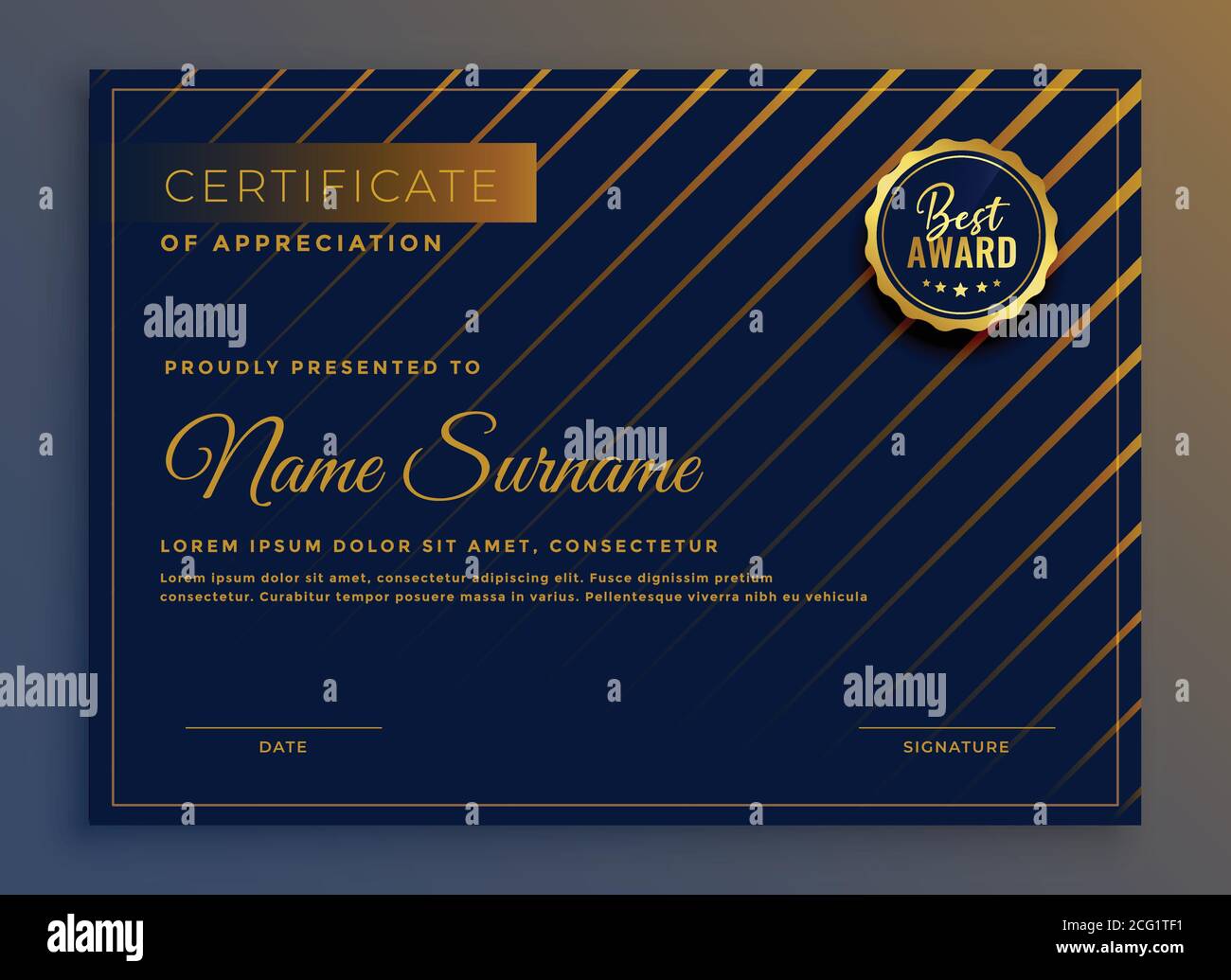 creative certificate of appreciation template design Stock Vector Inside Certificates Of Appreciation Template