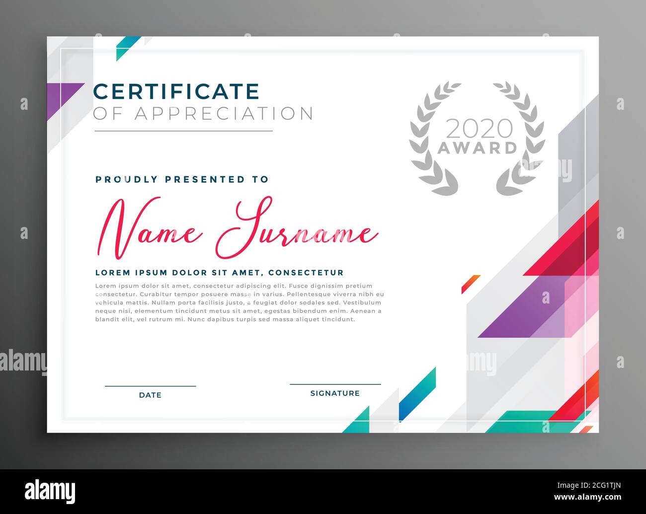 modern certificate award template design Stock Vector Image & Art Within Award Certificate Design Template