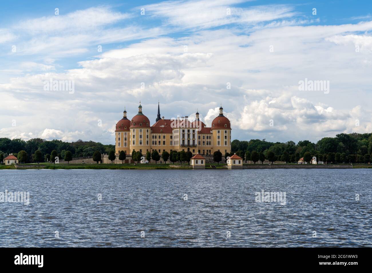 Moritzburg, Saxony / Germany 2 September 2020 view of the Moritzburg