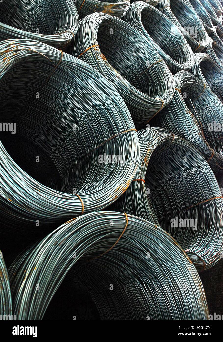 Coil of metal wire used in construction of all kinds Stock Photo Alamy