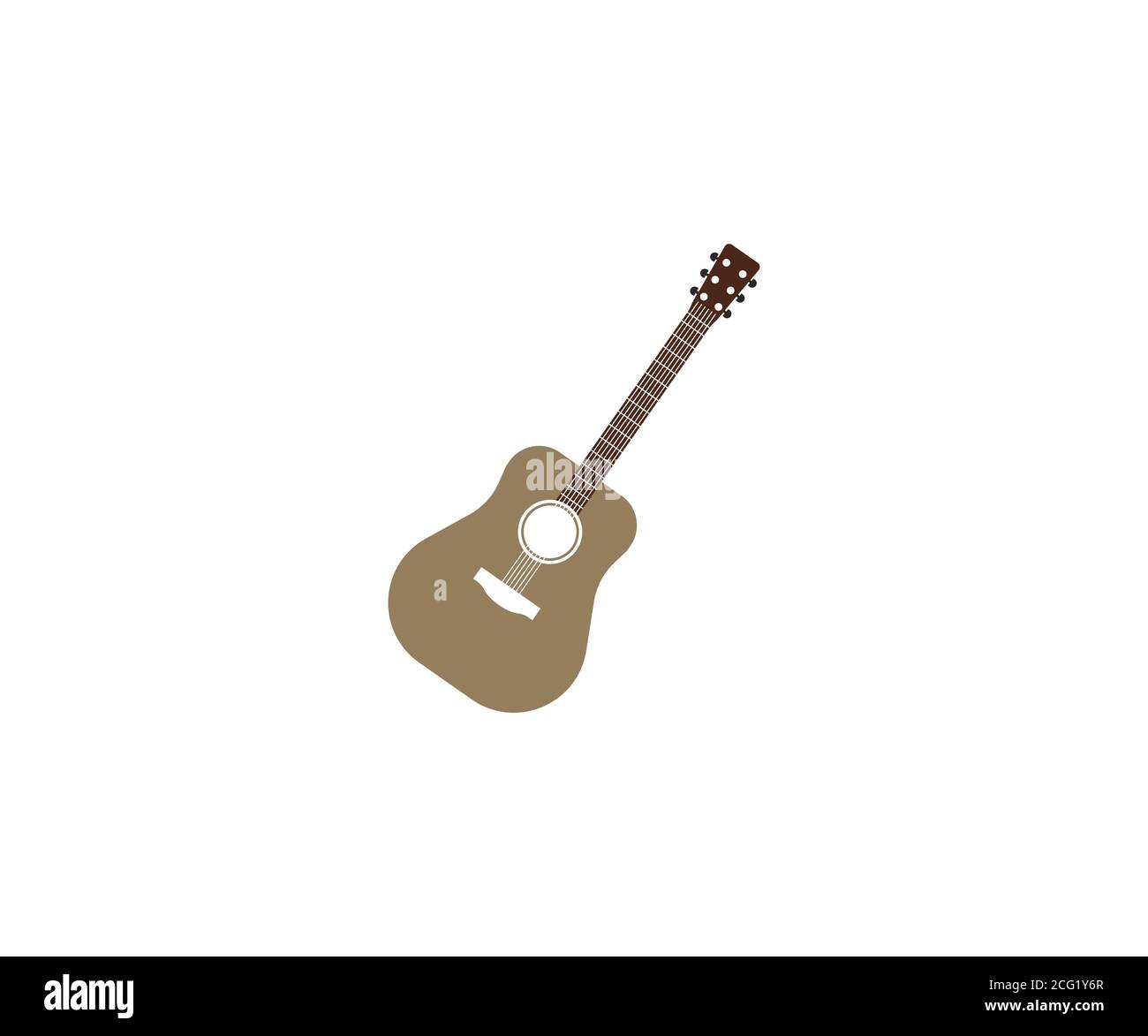 Guitar, instrument on light gray background icon. Vector illustration. Stock Vector