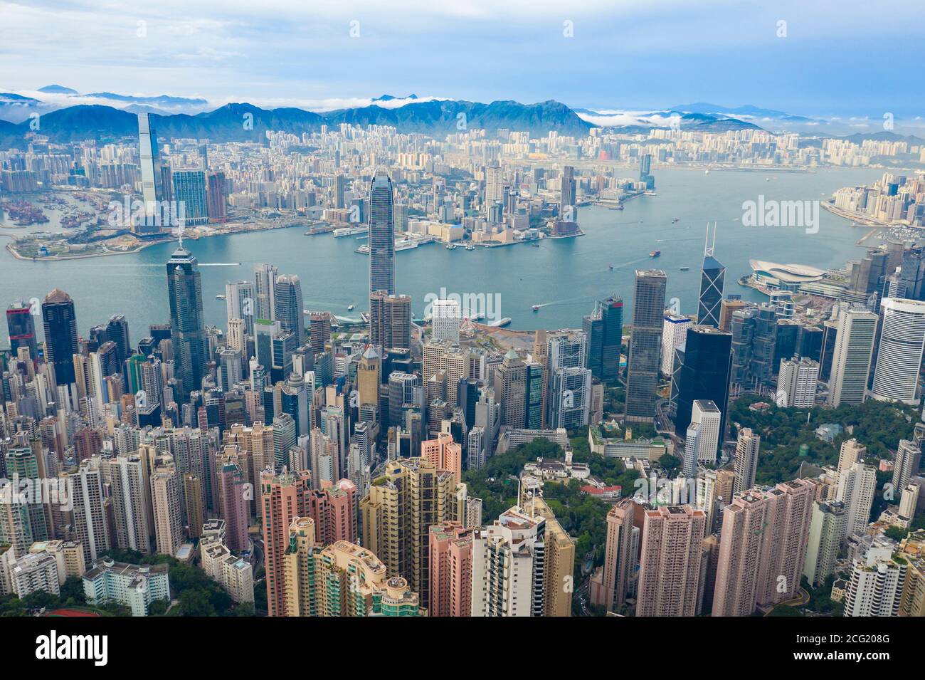 Victoria Harbour in Hong Kong Stock Photo