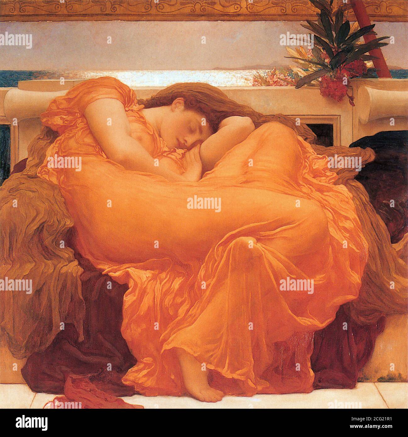 Leighton Frederic - Flaming June 2 - British School - 19th  Century Stock Photo