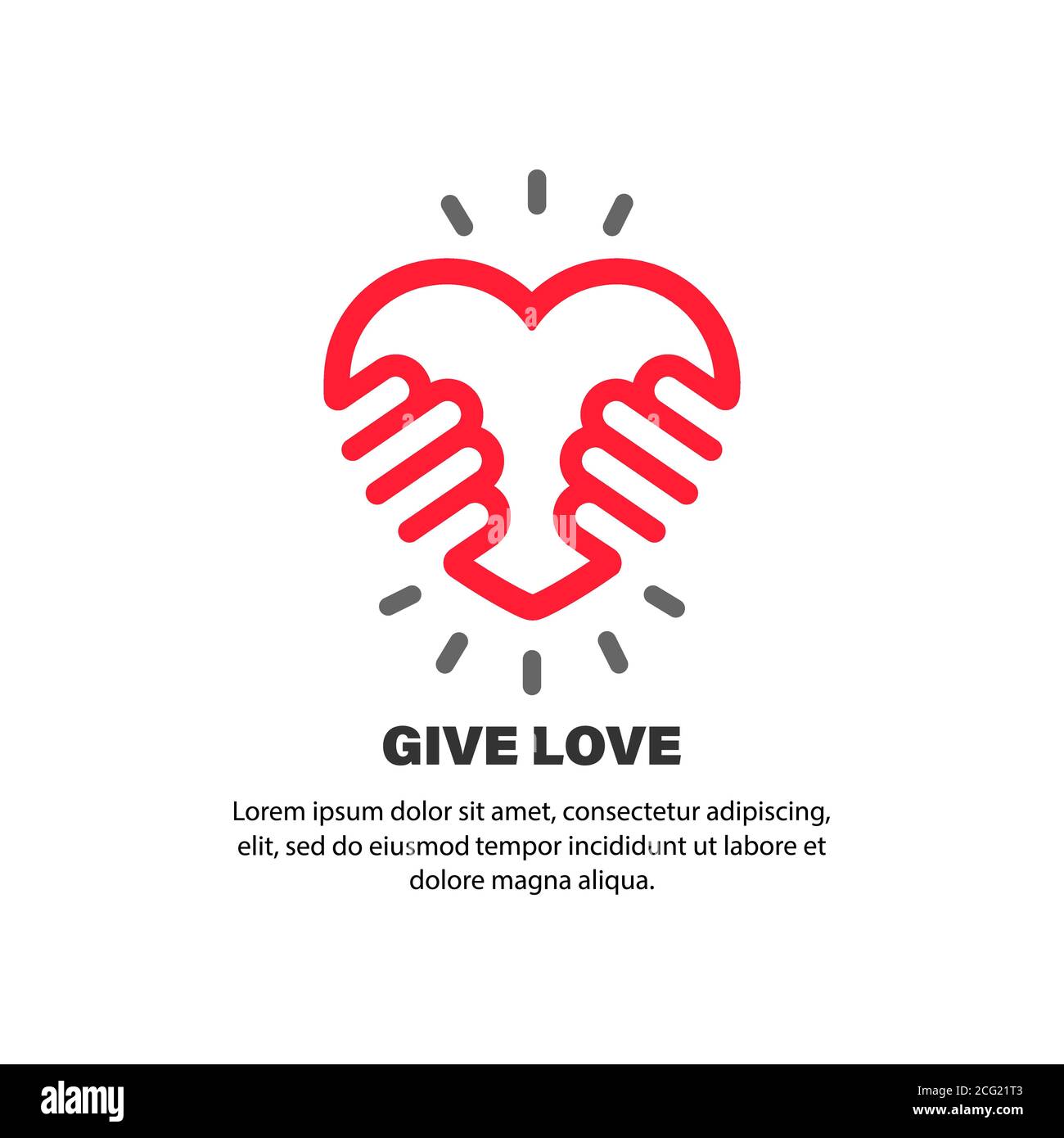 Give love sign. Hands holding heart. Relationship. Love concept. Vector on isolated white background. EPS 10 Stock Vector