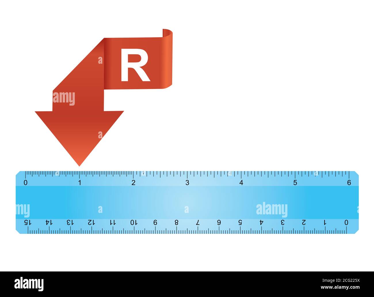 Representation of Coronavirus COVID 19 R Number with arrow positioned ...