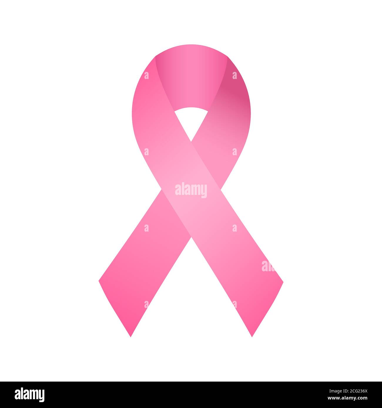 Pink ribbon symbol of the organizations supporting the program for the fight against breast cancer. Stock Vector
