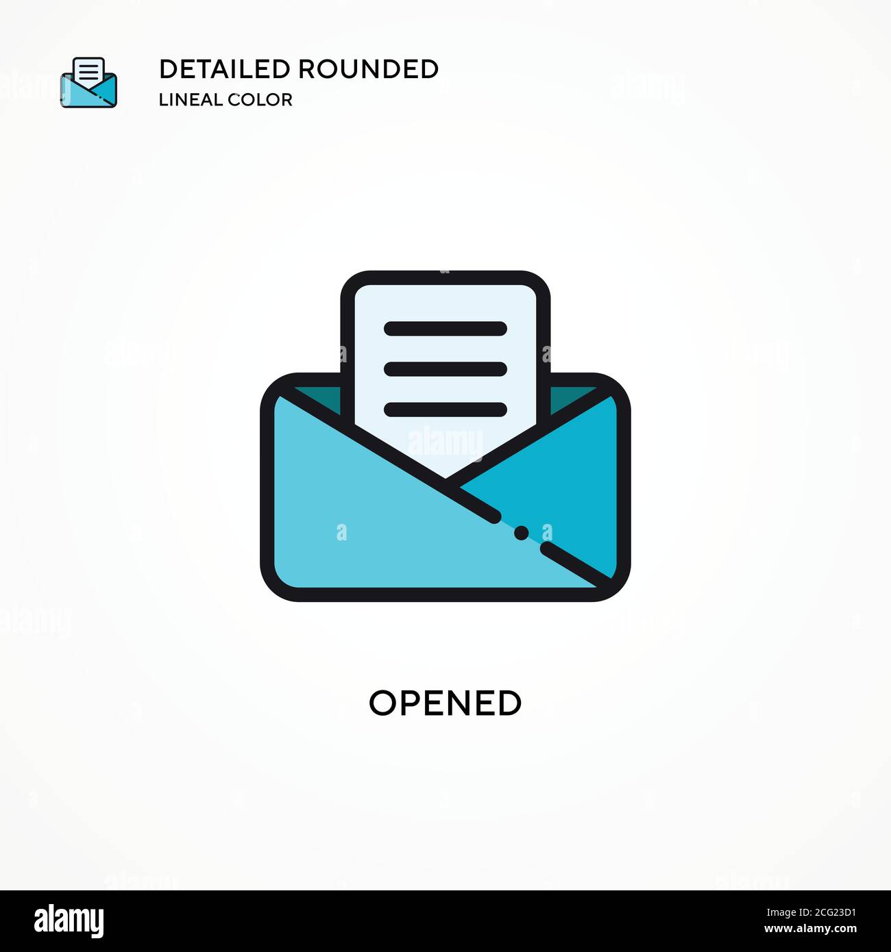 Opened vector icon. Modern vector illustration concepts. Easy to edit and customize. Stock Vector